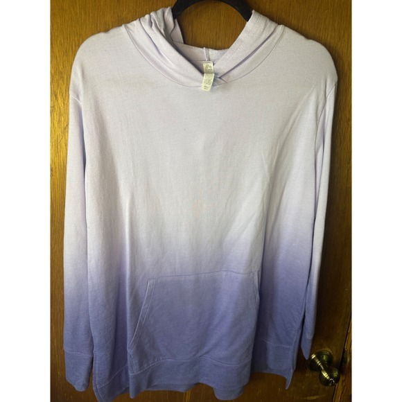 RBX Tops - RBX Women Purple Ombre Pullover Hoodie Sweatshirt Lavender Dip Dye Large